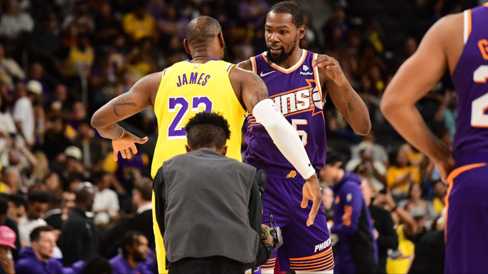 The LA Lakers and LeBron James defeat the Phoenix Suns and Kevin Durant.