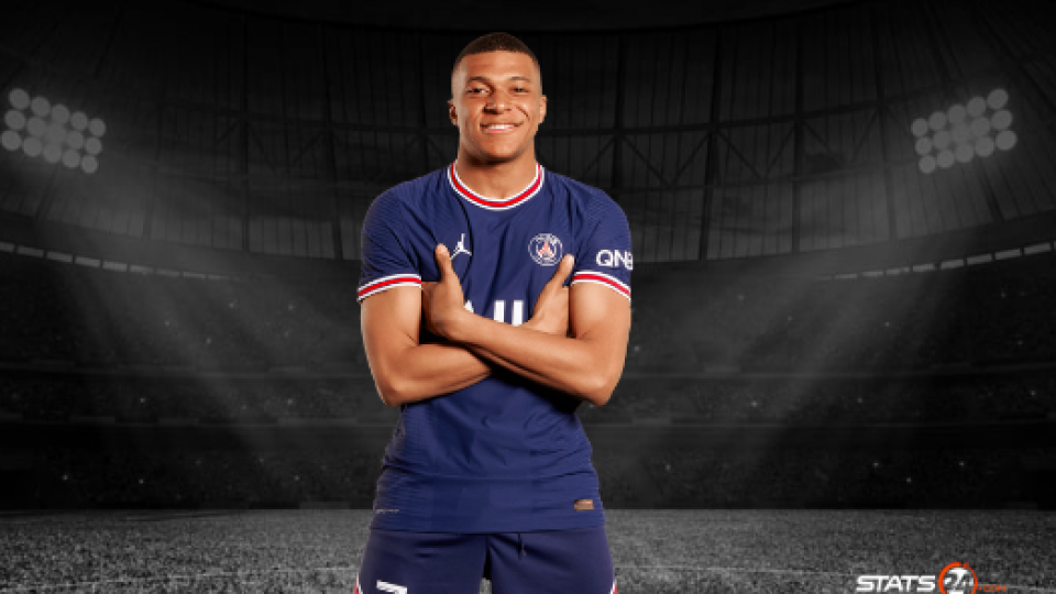 Kylian Mbappe is the first to reach 30 goals this season.